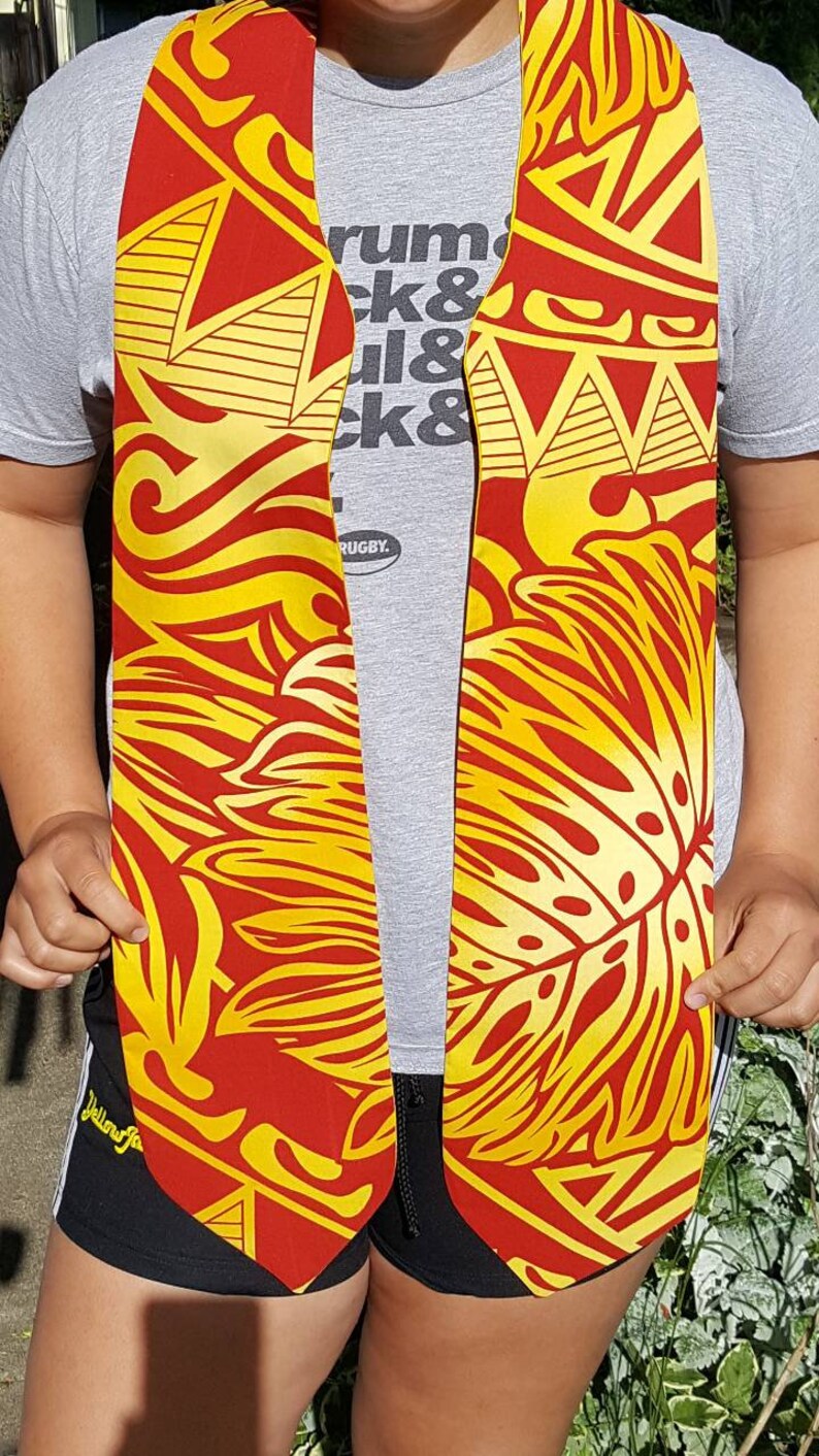 Handmade Polynesian graduation stole