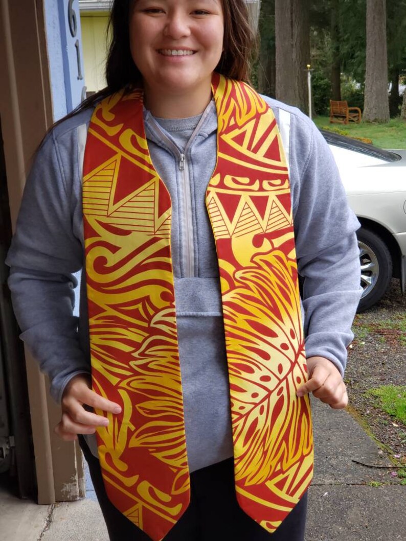 Handmade Polynesian graduation stole
