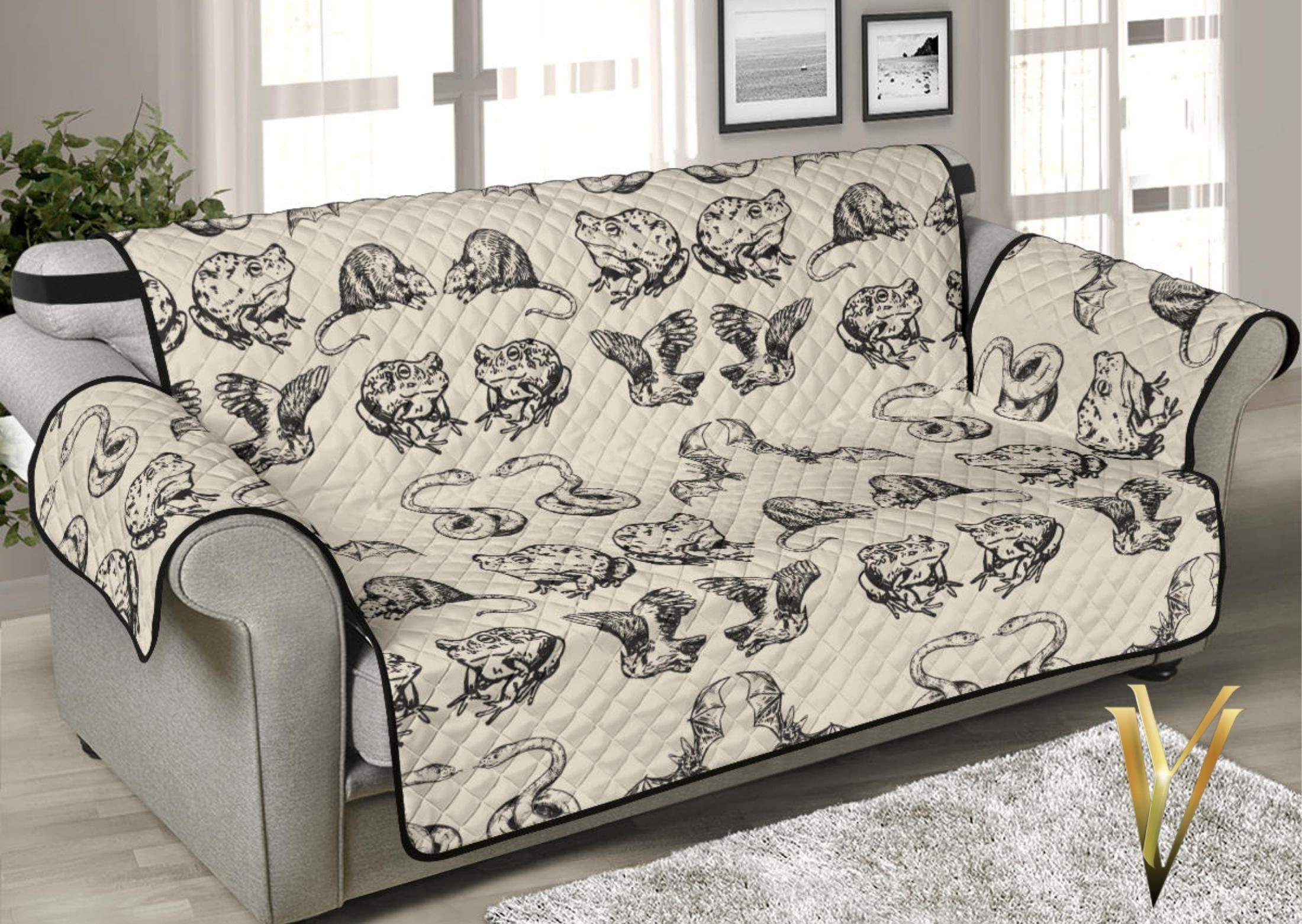 Brave Cat Flying On Umbrella Stretch Chair Cover Protector Seat