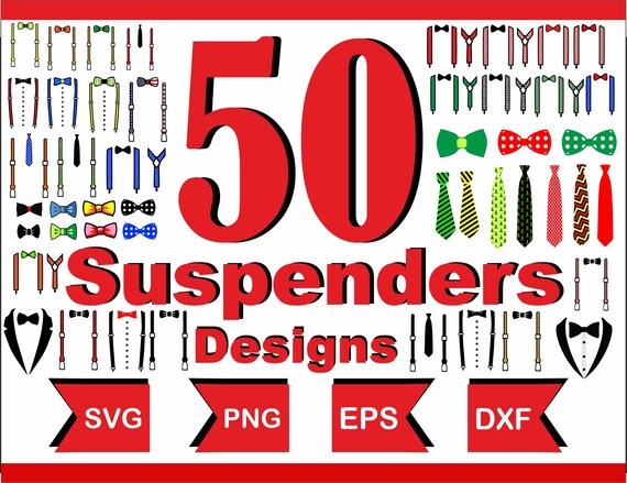 Suspenders svg file and bow tie boys svg Suspenders vector ...