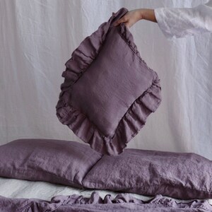 Ruffled Pillowcase Ruffled pillow Shams Shabby Chic Bedding image 5