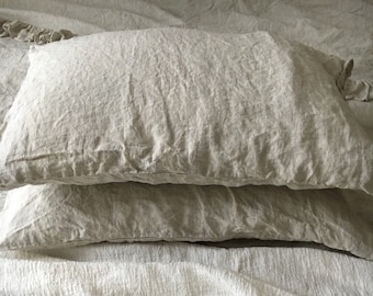 Funda de almohada de lino