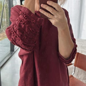 Linen dress WEEKEND ,Linen dress 3/4 sleeves. Knee length dress. Linen tunic dress