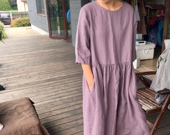 Linen dress Amelia /  linen tunic dress /