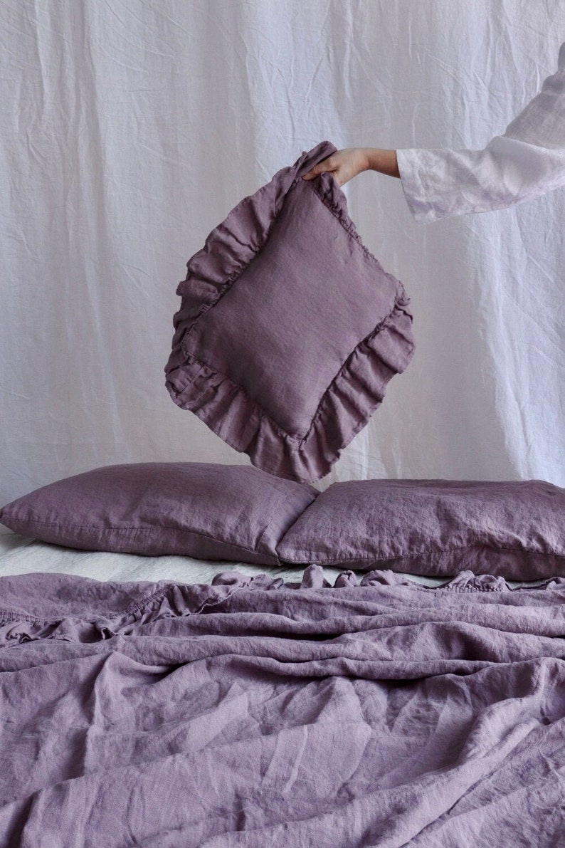 Ruffled Pillowcase Ruffled pillow Shams Shabby Chic Bedding image 7