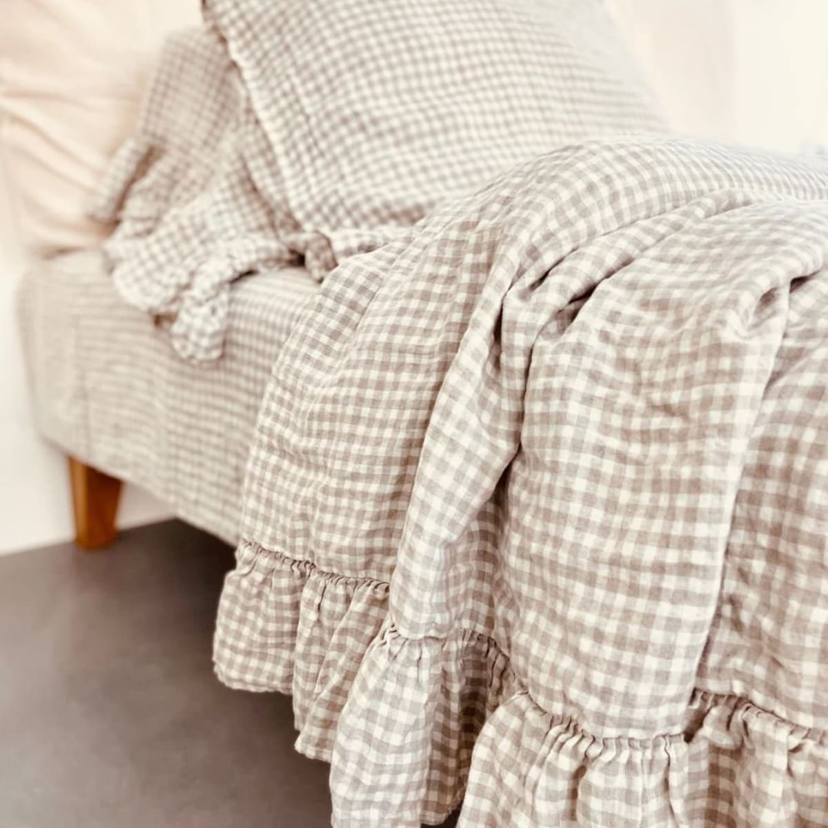 LINEN DUVET COVER . Linen Bedding Set . Shabby Chic Linen Ruffled Duvet Cover With Ruffles. Softened and Washed Linen - Etsy