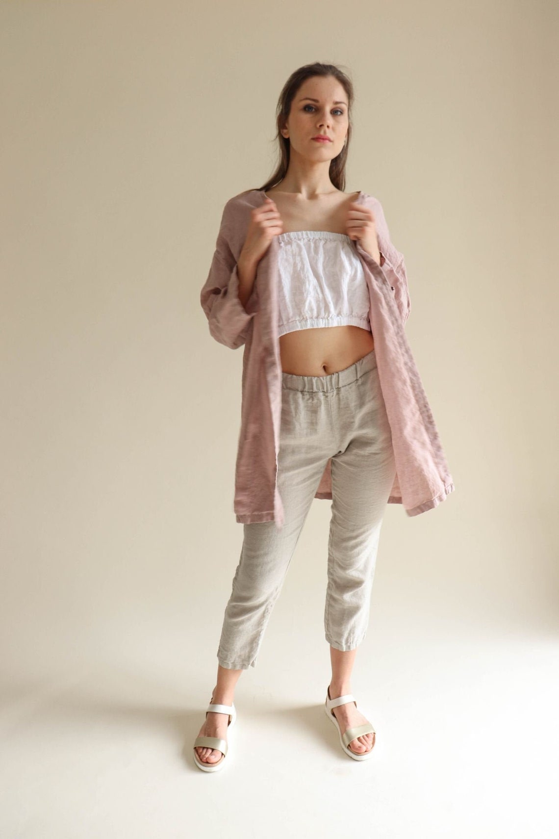 White Linen Bralette NICE /linen Tube Top / Linen Crop Top / Etsy