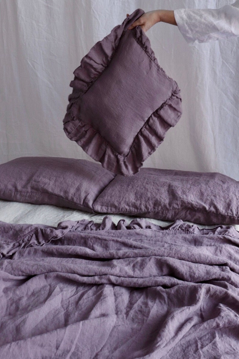 Ruffled Pillowcase Ruffled pillow Shams Shabby Chic Bedding image 5