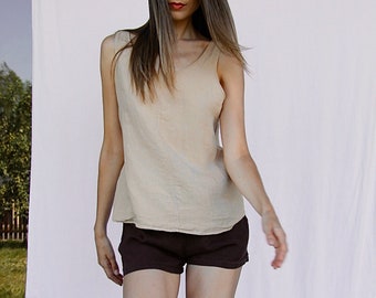 Linen tank top  MAJA , linen summer top, linen shirt for  women