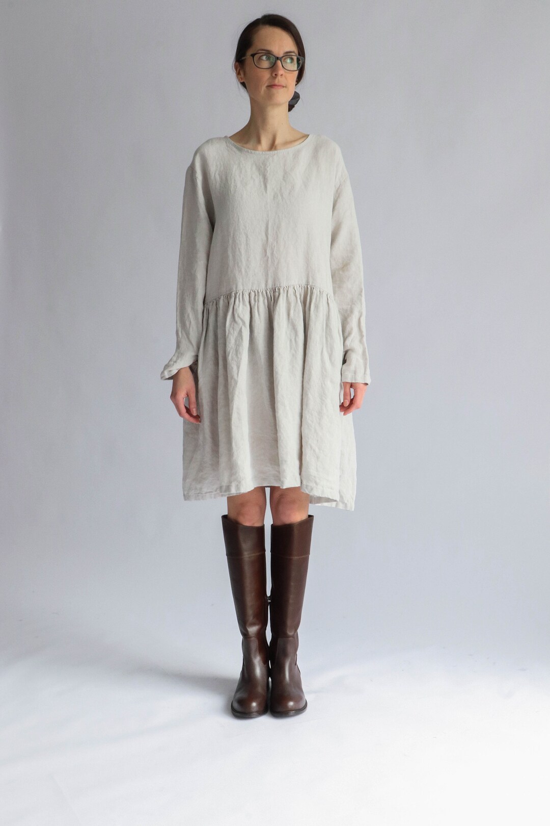 chinese dress ladies Ella Linen Dress  LittleWomenAtelier