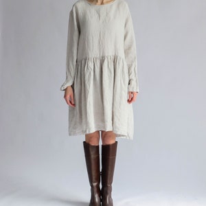 Linen  dress ELLA, roomy linen dress