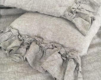 Fundas de almohada con volantes / Juego de DOS / Fundas de almohada con volantes / Ropa de cama Shabby Chic