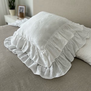Ruffled Pillowcase | Ruffled pillow Shams | Shabby Chic Bedding