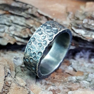 Gunshot Ring, Shotgun ring, Smooth barrel silver ring, Hunter wedding band, Buckshot ring, Shooter ring Unique Military Soldier ring for him