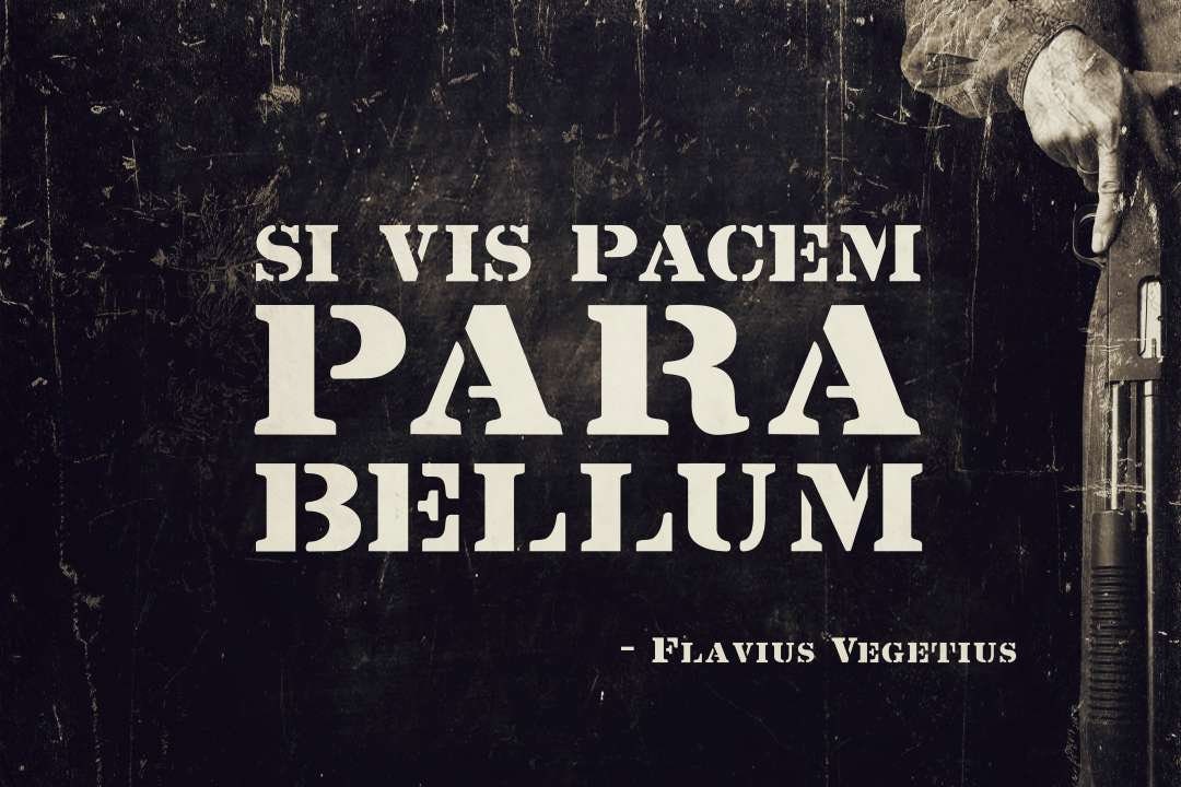 Si Vis Pacem Para Bellum Poster, Famous Military Quote Poster, Motivational Quote Print, Army