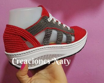 Women's crochet Knitted shoes
