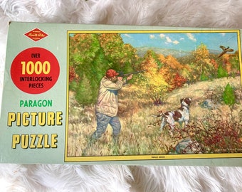 Vintage Hunter and Dog Picture Puzzle