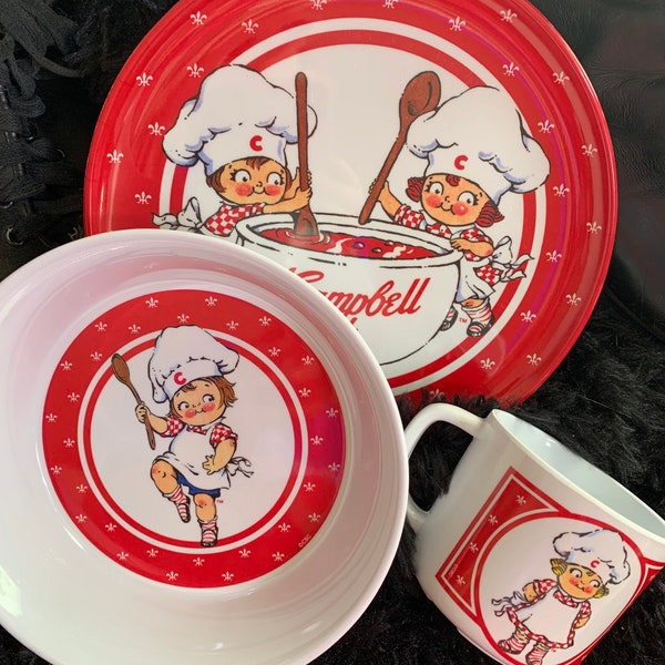 Vintage Campbells Soup Child’s place setting