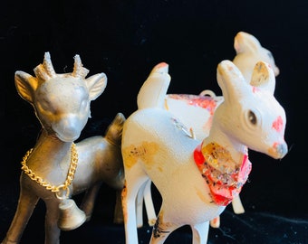 Vintage Reindeer figurines