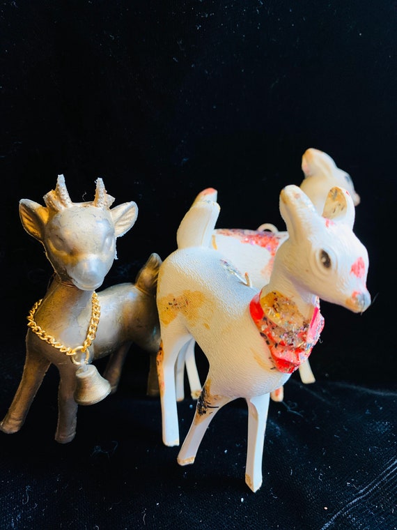Vintage Reindeer Figurines Etsy