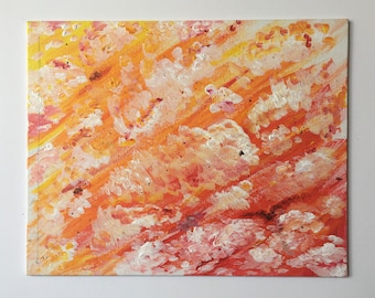 Brennender Himmel - Original 20x30cm Acrylgemälde