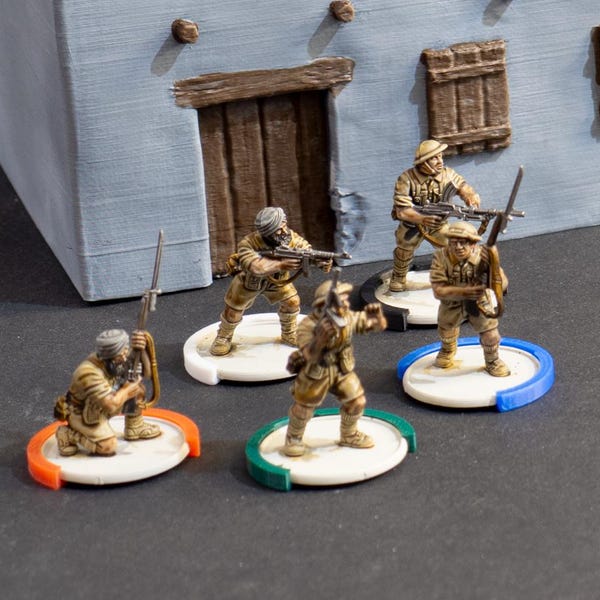 Widgets de juegos de guerra, marcadores de facción de unidades de cerrojo