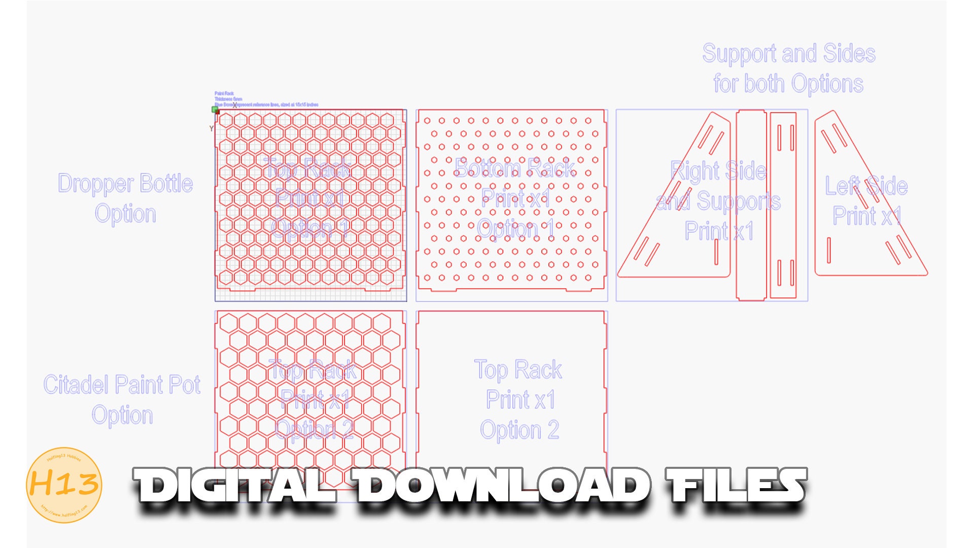 Laser Cut Hobby Paint Storage Rack, (lightburn and SVG) Design Plans - Etsy