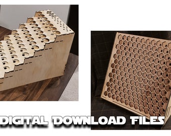 Laser Cut Hobby Paint Storage Rack, (Lightburn and SVG) design plans