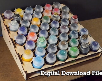 Laser Cut Hobby Paint Storage Tray, (SVG) design plans