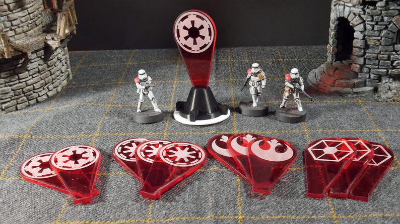 Star Wars Legion: Acrylic Faction Flags - POI Markers image 2