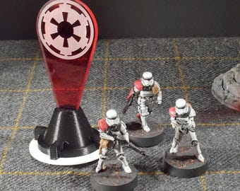 Star Wars Legion: Acrylic Faction Flags - POI Markers