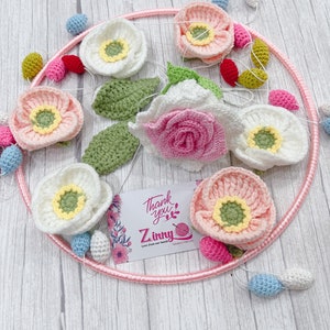 Flor de amapola portátil para bebé/móvil de bebé azul/decoración de habitación móvil/móvil para cuna de niña/flor de decoración de jardín de infantes/