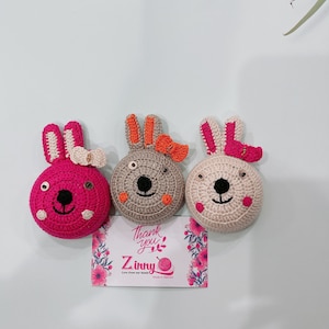 Crochet Rabbit Tape Measure, Handmade Animal tape measure, unique gifts