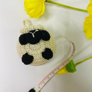 Sheep Ruler, Crocheted Sheep, Her Gift, Handmade Sheep, Animal Ruler, Sheep Tape Measure, Drawing Tape Measure