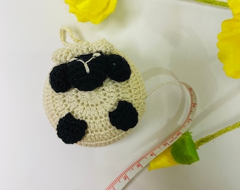 Sheep Ruler, Crocheted Sheep, Her Gift, Handmade Sheep, Animal Ruler, Sheep Tape Measure, Drawing Tape Measure
