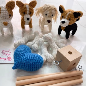 Crochet dog baby mobile, custom Crochet dog, baby Kindergarten, dog baby mobile, cute gift for baby and dog lovers