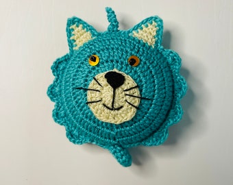 Cat Tape Measure | hand knitting cat | Scroll Ruler | Rulers, Crochet Tools | personalized gifts | Animal tape measure.