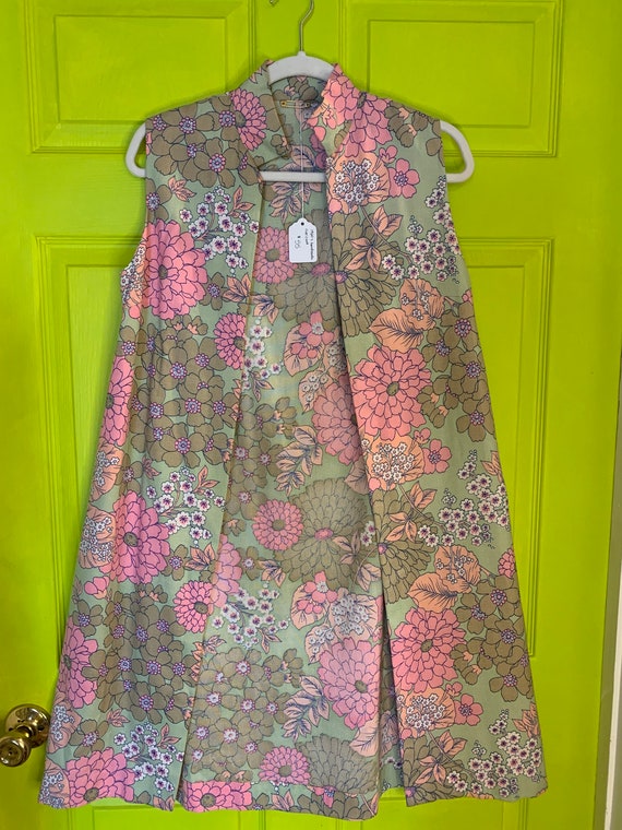1960s Handmade Floral Overcoat