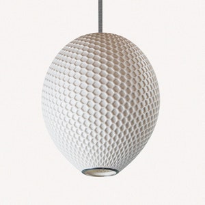 White Lampshade - Pendant Lamp - Contemporary Light - Modern Lighting- Bedroom Lamp- Diningroom Light- Made from Sugarcane W20cm x H20cm