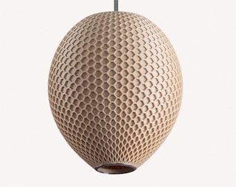 Wooden lampshade | Wood pendant light | Wood Light | Pendant lamp | Scandinavian Décor | Ceiling lamp | Timber lampshade | 20cm x 20cm