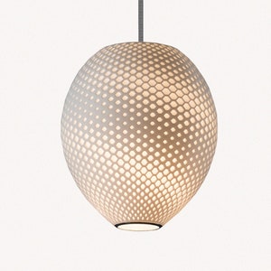 White Pendant Light - Ceiling Light - Lampshade - Light fixture - Mid centenury modern - Industrial - Contemporary- H20cm-W20cm