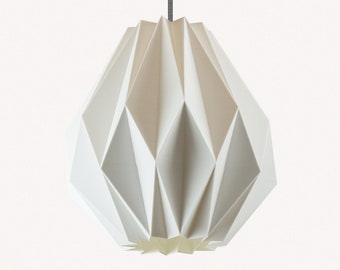 Origami Lampshade | White Lampshade | Modern Lamp  | Geometric Lamp | Art Deco Lamp | Contemporary Light | Pendant Light | H32cmxW30cm