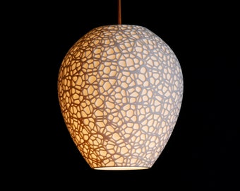 Contemporary Pendant Lampshade | Hanging light | White Lampshade | Modern Ceiling lamp | Home Lighting | Living Room Light | H26cmxW24cm