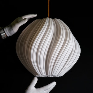 White Seashell Lampshade | Pendant Light | Contemporary Lamp | Modern Lamp | Art Deco Lamp | Sculpture | Mid Century Modern | W35cm x H35cm