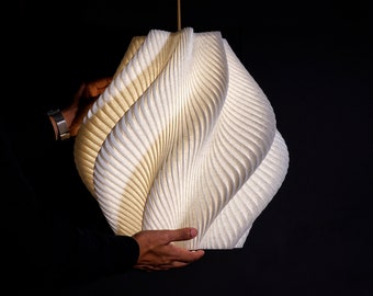 Grand abat-jour en spirale effet marbre - 50 cm x 50 cm