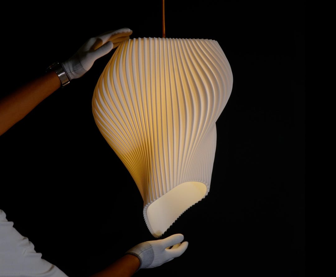Wave LED Pendant Glossy White main image 1