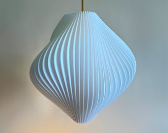 White Wave Lampshade V2 | Pendant Light | Contemporary Light  |  Modern Light | Art Deco Lamp | Sculptural Lamp | W30cm x H30cm