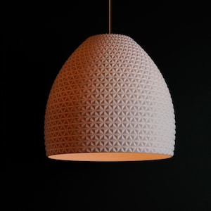 Large Dome Geometric Lampshade - White Pendant Lamp -Modern Light -Contemporary Light - Pendant Light- Made From Sugarcane [W28cmxH28cm]