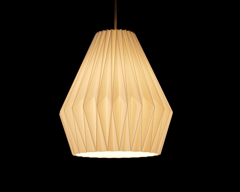Origami Pendant Light White Lampshade Modern Large - Etsy