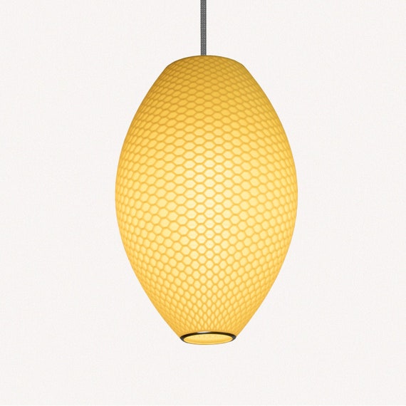 Pendant Light Yellow Modern Retro Contemporary Handmade BEEHIVE